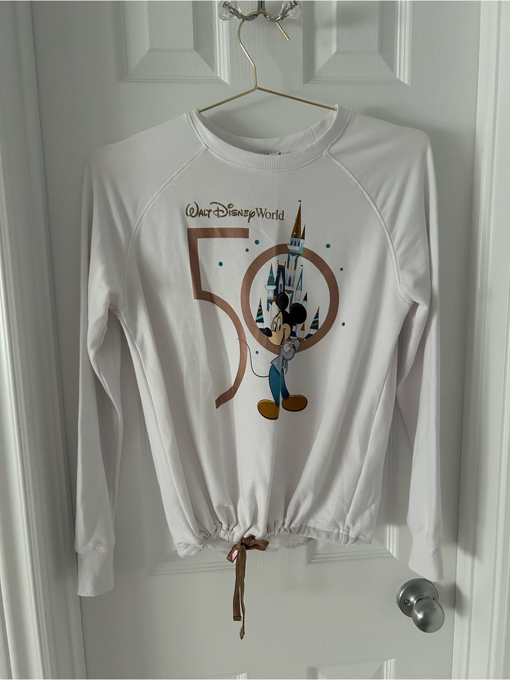 Disney 50th Anniversary Mickey Sweatshirt with Rose Gold Accents - XS